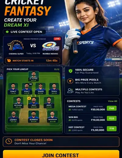 XPlaystake (XPlay PrimePlay) fantasy cricket & matchday visual 3